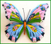 Butterfly Art, Haitian Art, Tropical butterflies, Painted Metal Wall Art, Butterfly Wall Hangings - 